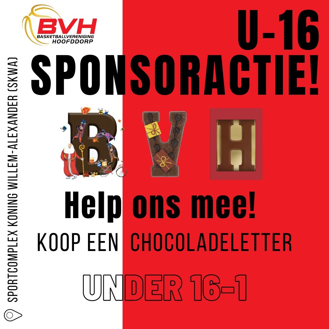 Sponoractie M16-1: Chocoladeletters te koop!